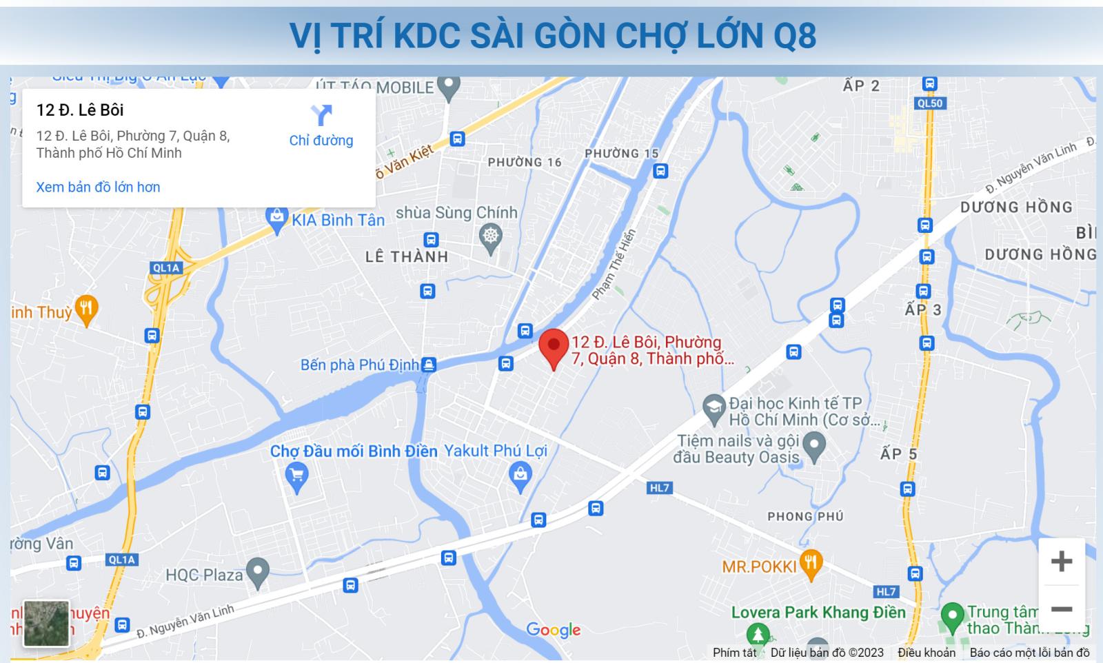 Bán đất KDC Sài Gòn Chợ Lớn, P7, Q8 Phạm Thế Hiển 14113811