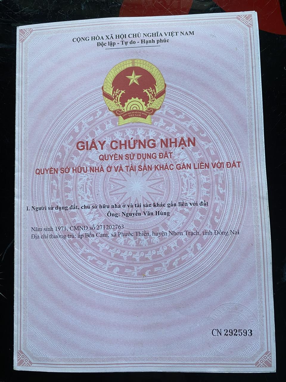 ĐẤT ĐẸP - Chính Chủ Cần Bán Lô Đất Tại Phước Thiền,  Nhơn Trạch, tỉnh Đồng Nai 14202547