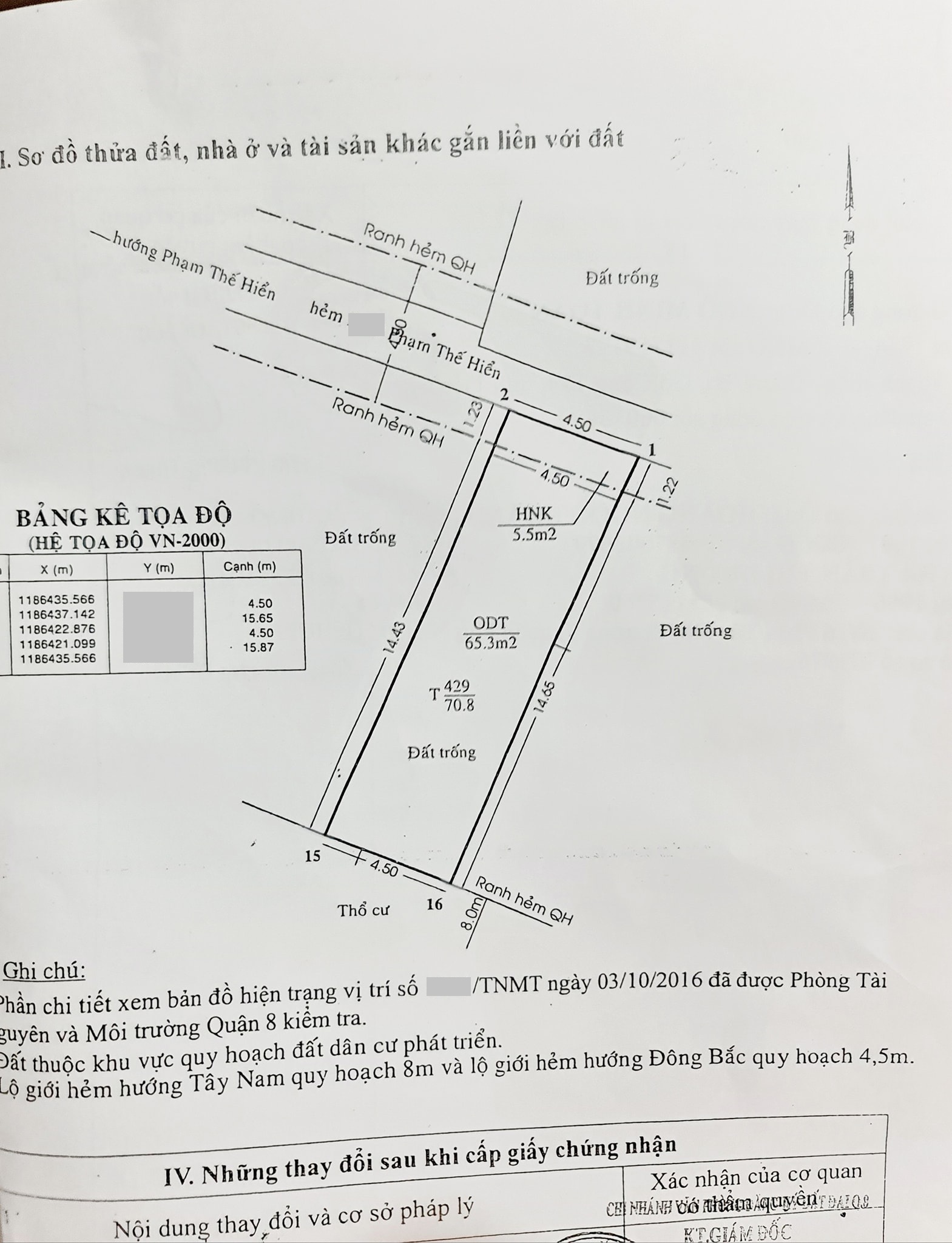 Bán ĐẤT thổ cư Rất Rẻ Quận 8, vuông vức, không qui hoạch, không lộ giới 14203294