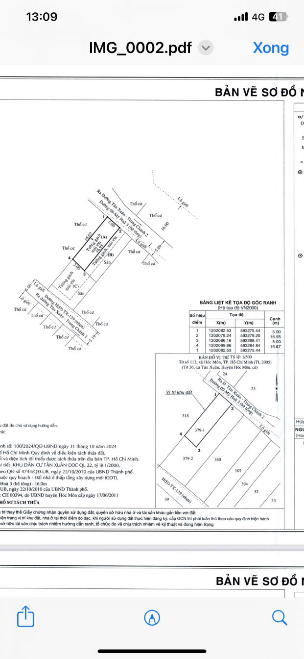 BÁN ĐẤT 2 LÔ ĐẤT F0 – TẶNG DÃY TRỌ – MẶT TIỀN ĐƯỜNG 7M THÔNG TUÂN XUÂN 9 15975282