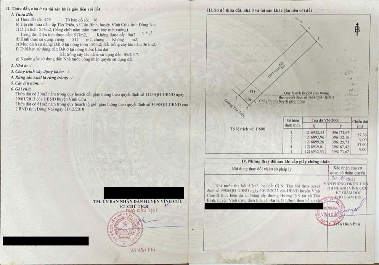 NHÀ ĐẸP – GIÁ TỐT - CẦN BÁN NHÀ MẶT TIỀN Đường Hương Lộ 9, Xã Tân Bình, Vĩnh Cửu, Đồng Nai 15975438