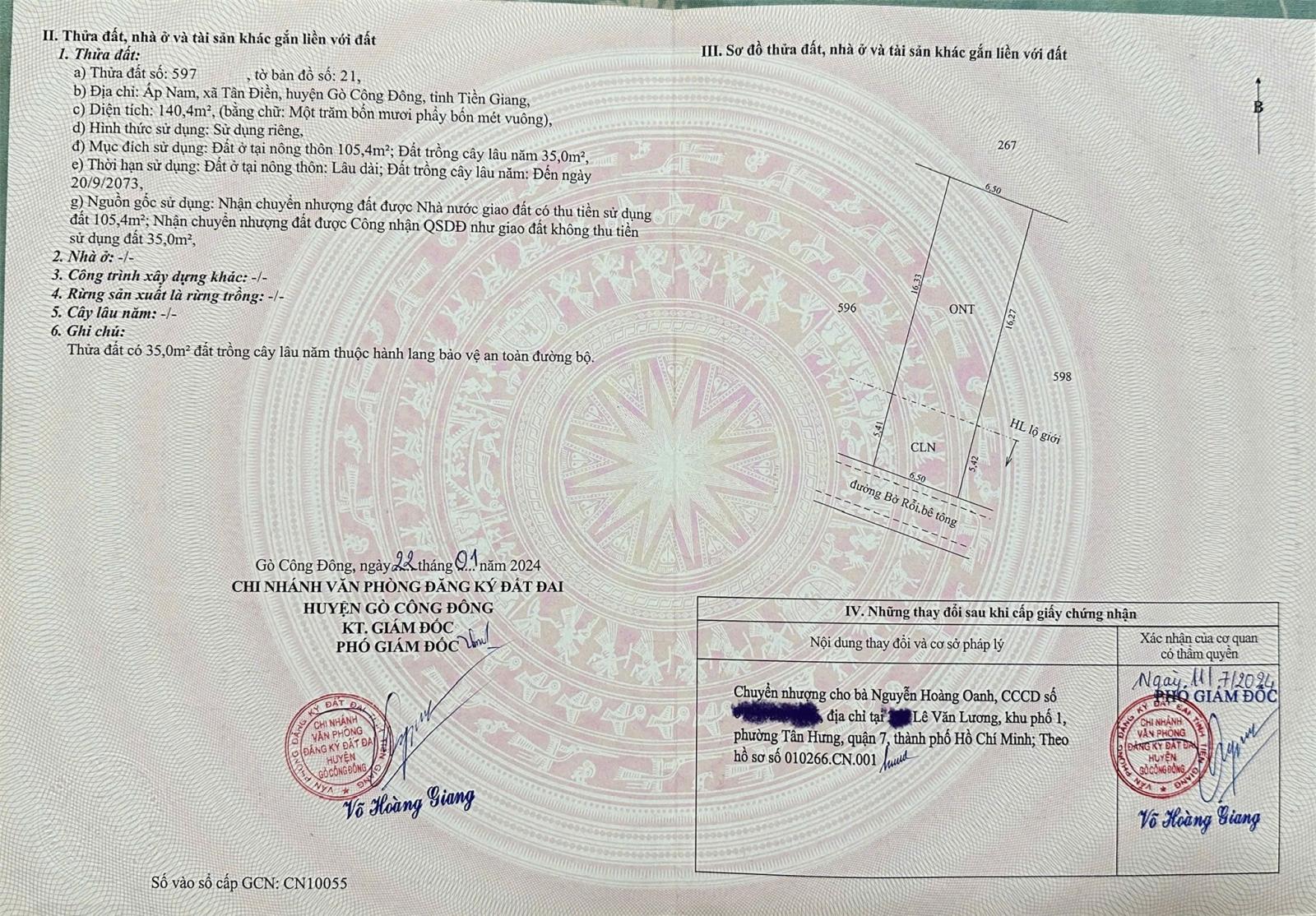 ĐẤT ĐẸP – GIÁ TỐT  – CHÍNH CHỦ CẦN BÁN tại ấp Nam, Tần Điền, Gò Công Đông, Tiền Giang 15975599