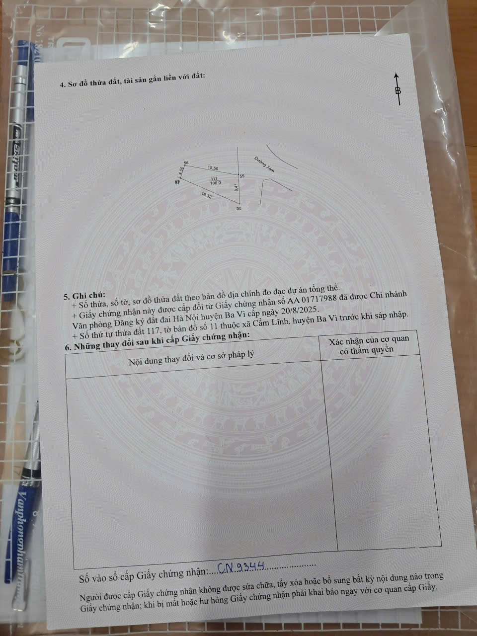 BÁN ĐẤT BA VÌ SỔ ĐỎ HÀ NỘI-100M-GIÁ SỐC 325 TRIỆU 15975998