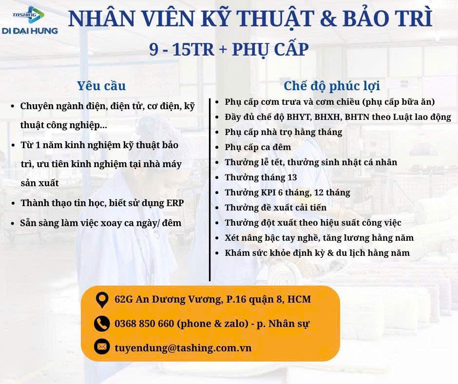 Công ty TNHH Di Đại Hưng chuyên sản xuất bao bì nhựa & nhựa gia dụng cần tuyển gấp nhiều vị trí 15976007