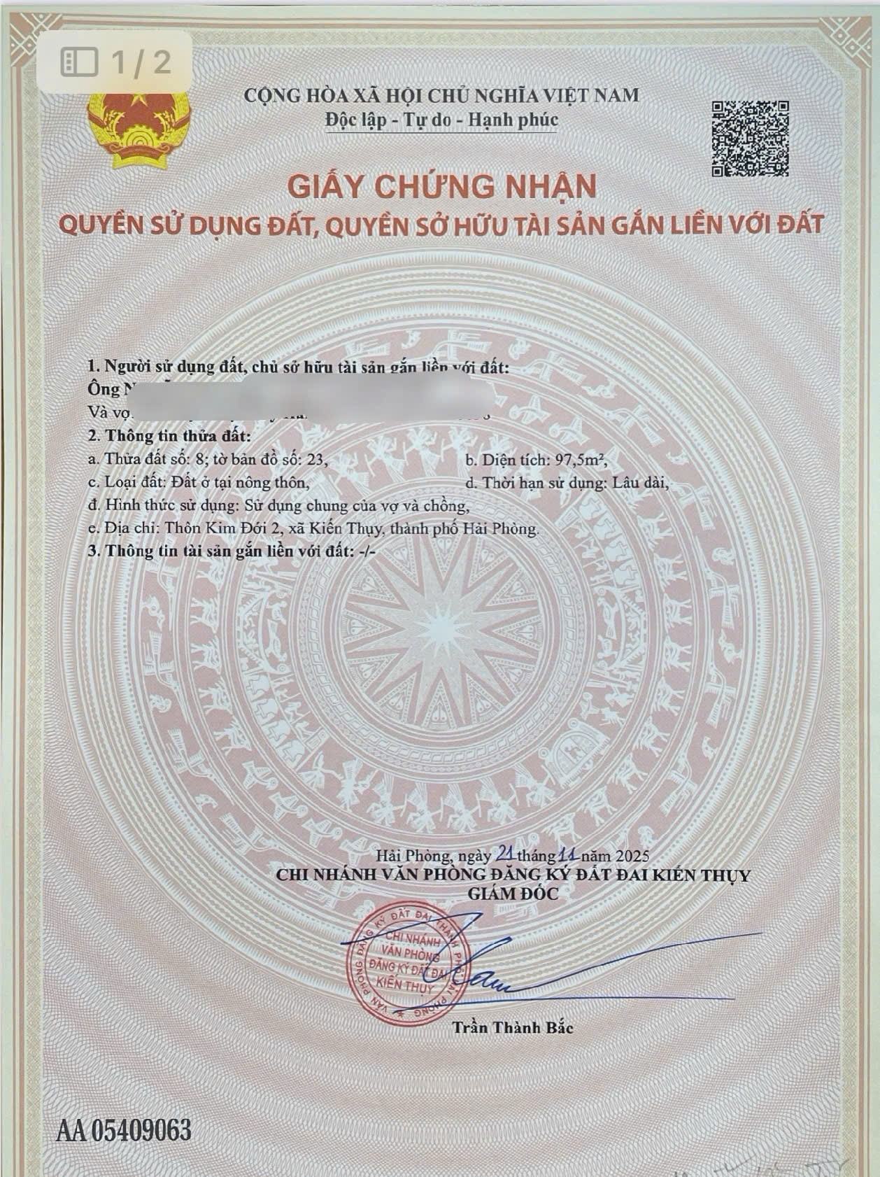 Đất Kim Đới 2 Hữu Bằng – mặt đường nhựa 7,5m – giá đầu tư hiếm  ZALO 0567 222 555 15976066