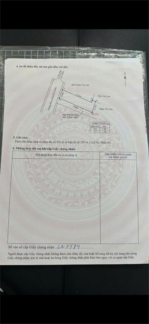 ĐẤT ĐẸP – GIÁ ĐẦU TƯ  - CẦN BÁN LÔ ĐẤT VỊ TRÍ ĐẸP TẠI Xã An Thái, Huyện An Lão,  Hải Phòng 15976537