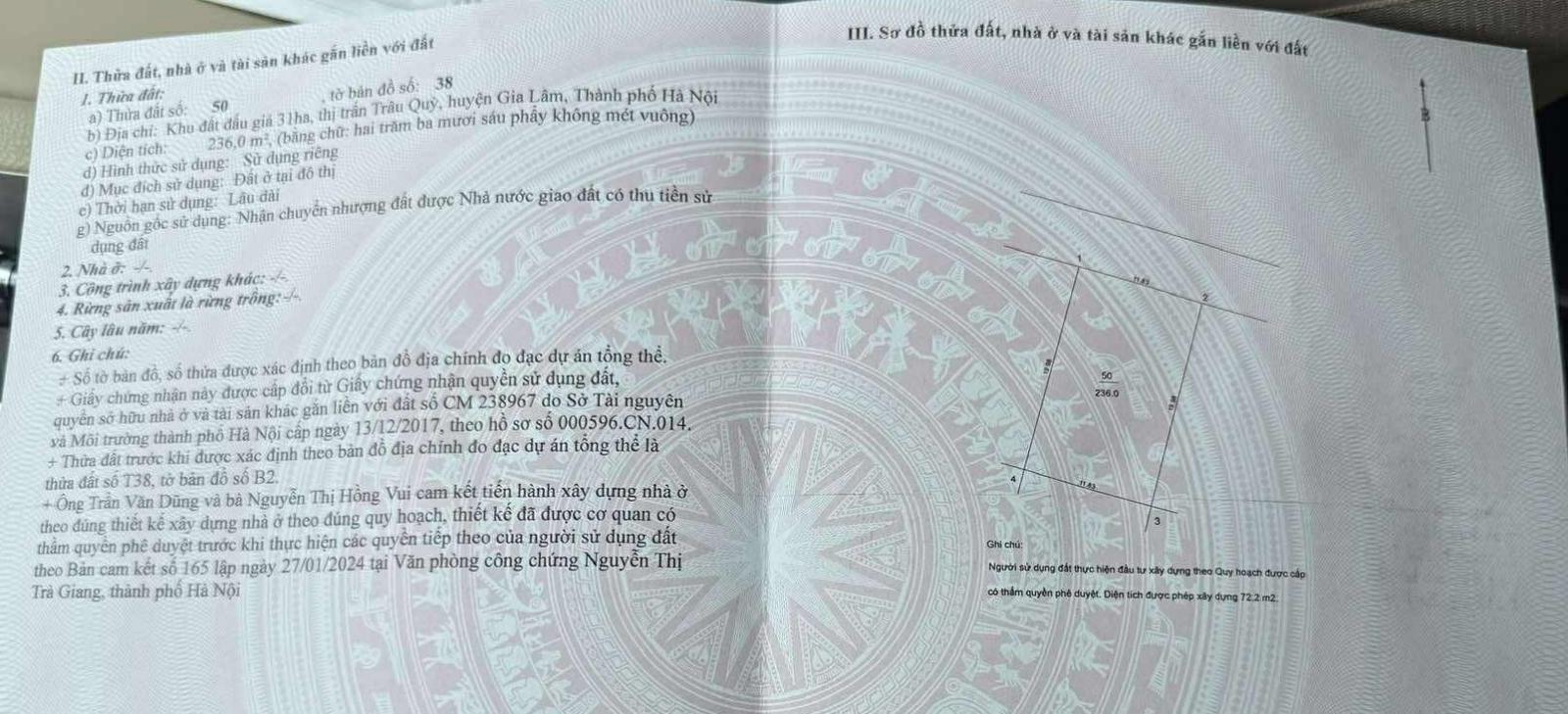 CHÍNH CHỦ CẦN BÁN 236 M2 KHU ĐÔ THỊ 31HA - GIÁ 145 TR/M2, LH 0985865658 15976542