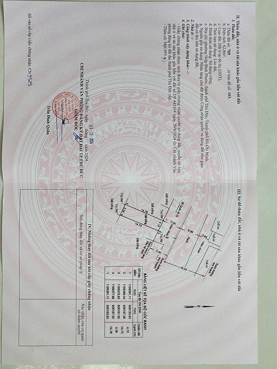 BÁN 3 LÔ ĐẤT HẺM 520 QUỐC LỘ 13 HIỆP BÌNH PHƯỚC – THỔ CƯ 100% – SỔ RIÊNG – XE HƠI TẬN NƠI 15977294