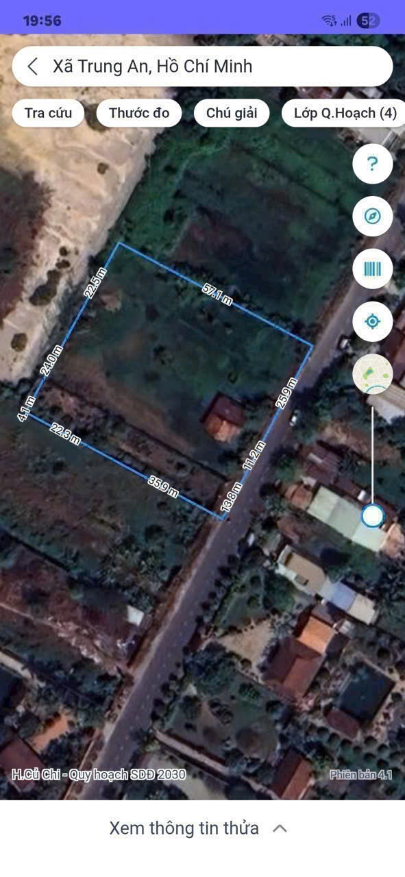 NGỘP BANK – GIẢM SÂU 11 TỶ – ĐẤT MẶT TIỀN SÔNG LU, TRUNG AN CỦ CHI 15977321