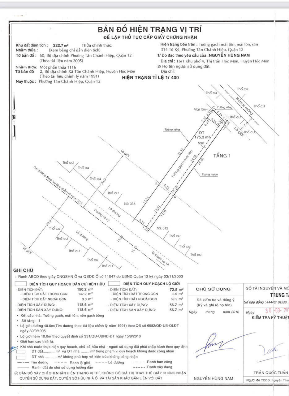 ÔNG ANH RUỘT KẸT TIỀN BÁN GẤP MT TÔ KÝ – GẦN CHỢ TÂN CHÁNH HIỆP, Q12 15977659