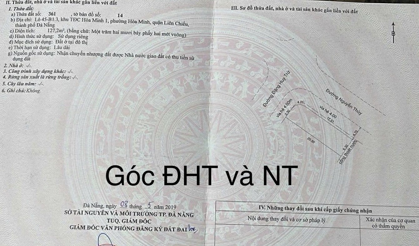 💥BÁN ĐẤT -Góc 2 mặt tiền đường 7m5 Đặng Huy Trứ & Nguyễn Thuý- Tp Đà Nẵng 15977741