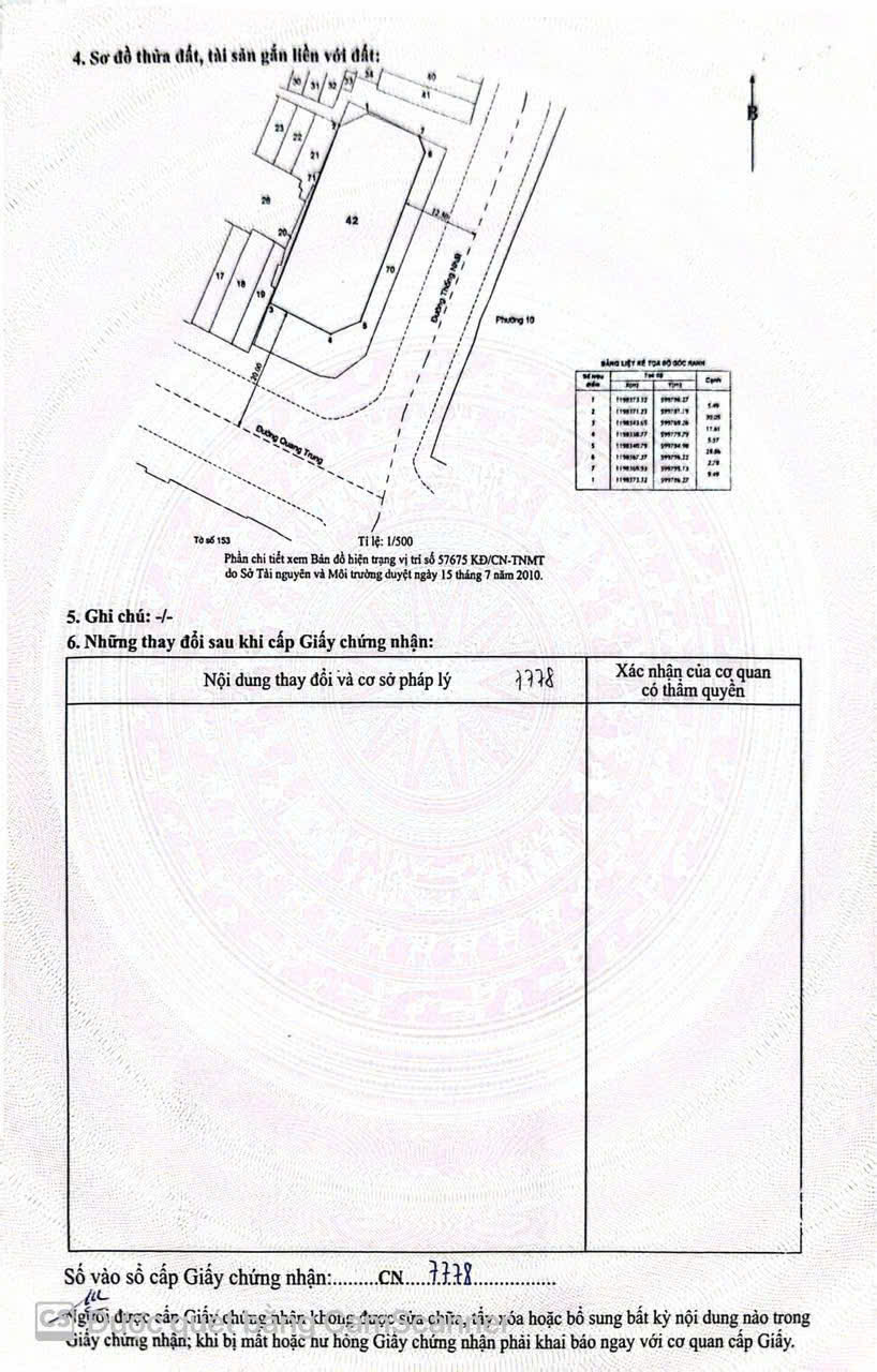 GÓC 2 MẶT TIỀN QUANG TRUNG - THỐNG NHẤT – GÒ VẤP – DÒNG TIỀN 500TR/THÁNG 15977885