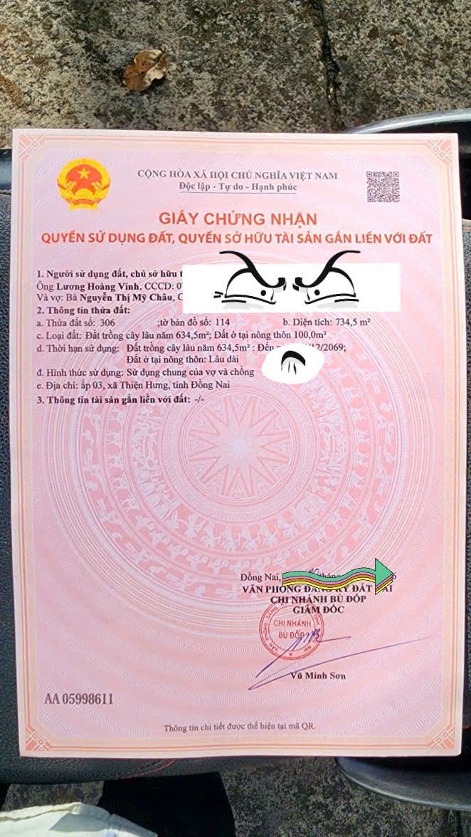 CHÍNH CHỦ Cần Bán 2 LÔ MẶT TIỀN Vị Trí Ấp Thanh Xuân, Xã Thiện Hưng, Tỉnh Đồng Nai 15977976