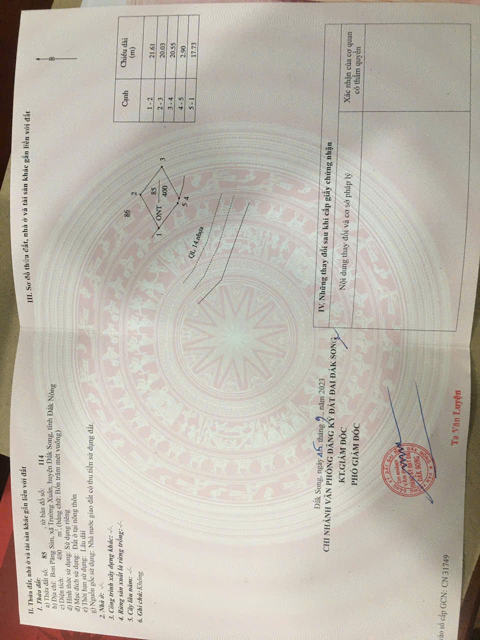 Bán đất giá chỉ 180tr/1 m ngang - đc cũ Bon Păng Sim, xã Trường Xuân, Huyện Đăk Song, tỉnh Đăk Nông 15977996