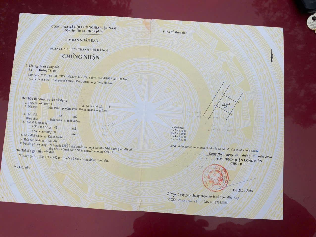 Bán lô hoa hậu mai phúc, phúc đồng, long biên mặt tiền kinh doanh 15978018