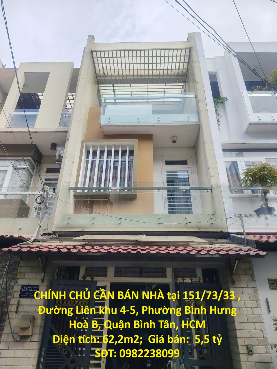 CHÍNH CHỦ CẦN BÁN NHÀ tại 151/73/33 , Đường Liên khu 4-5, Phường Bình Hưng Hoà B, Quận Bình Tân, HCM 15978281