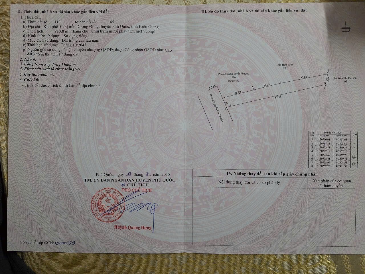 HOT BÁN NHANH LÔ ĐẤT TIỀM NĂNG full thổ cư tại KP5, Đ.Nguyễn Chí Thanh, Đặc Khu Phú Quốc, An Giang 15978290