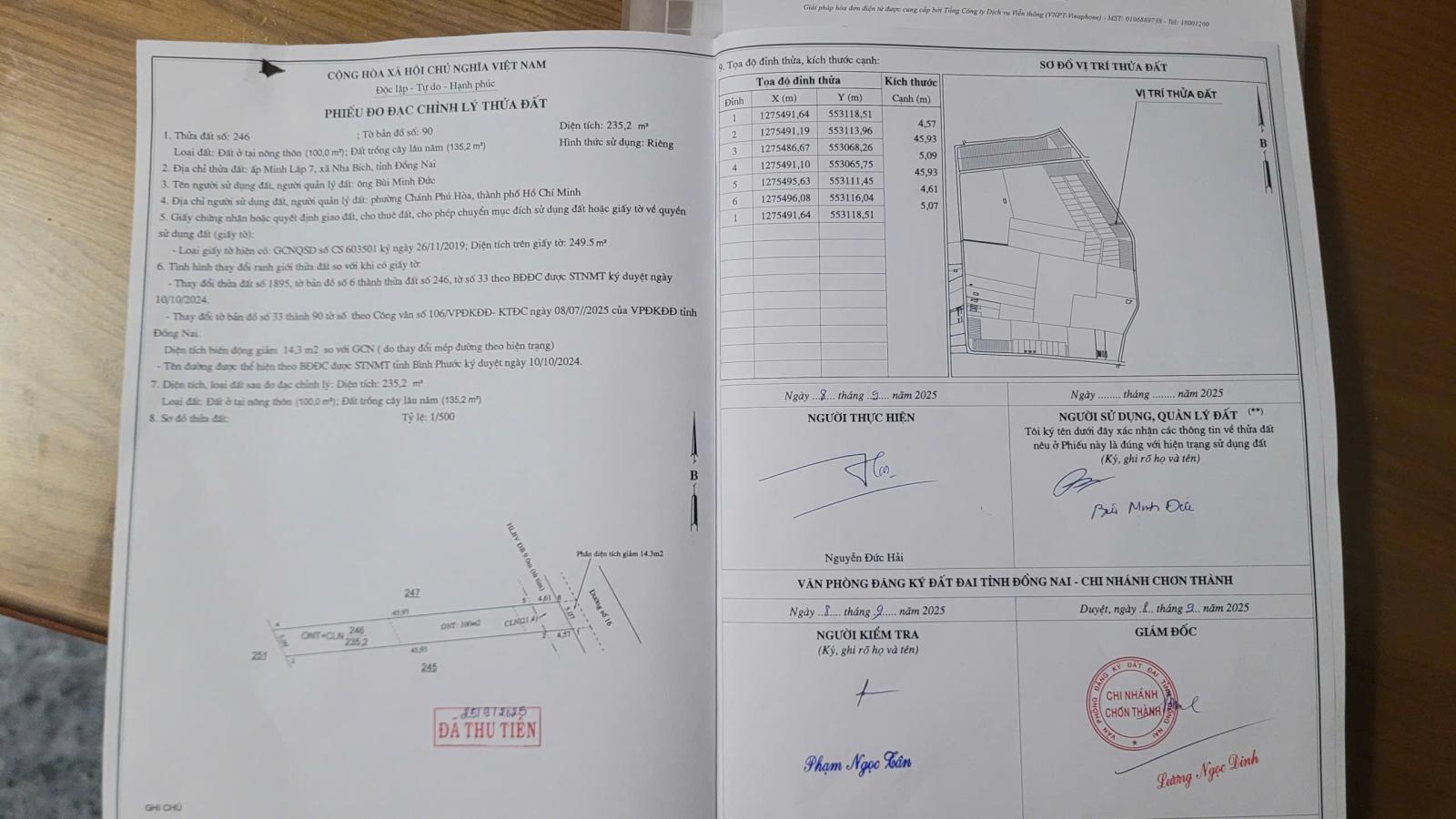 Bán đất Xã Nha Bích mới 600tr/nền bao sổ (Có lẻ hoặc cặp liền kề). 15978578