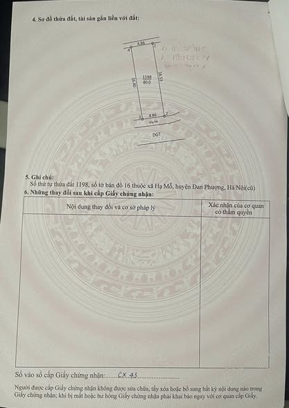 LÔ ĐẤT 80m² TÁI ĐỊNH CƯ HẠ MỖ – ĐAN PHƯỢNG - HÀ NỘI 15978740
