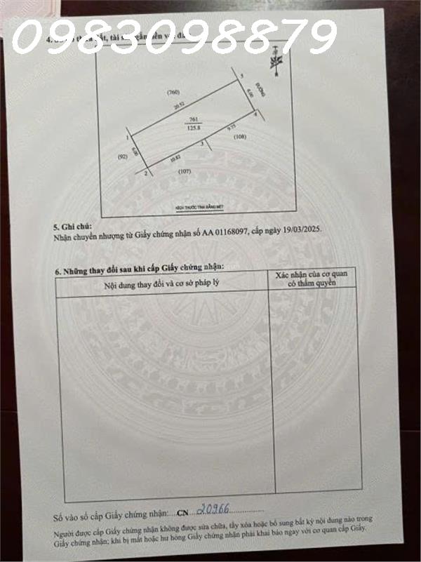 Chính chủ cần tiền Bán gấp lô đất ngay UBND phường Nghi Đức cũ, Vinh, Nghệ An, DT 125,8m2 15978764