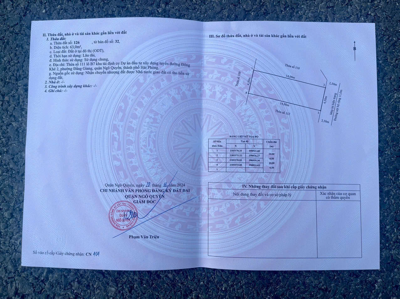 BÁN ĐẤT TĐC CÂY ĐA KHU B7 – HẢI AN – VỊ TRÍ ĐẸP – GIÁ 85 TRIỆU/M² 15978865