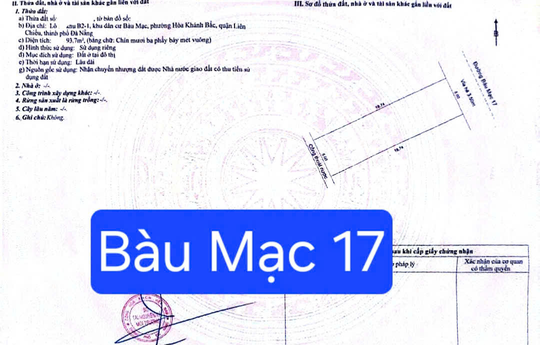 🔴💥Bán đất đường 7,5m Bàu Mạc 17 - Trục thông Nguyễn An ninh 15978906