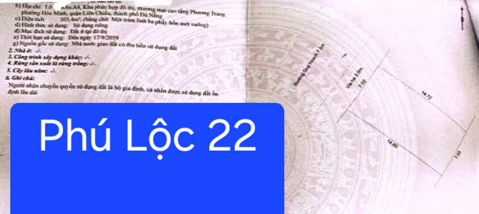 🔴💥Bán đất đường 7,5m Phú Lộc 22 - sát biển -ngang 7m xây căn hộ OK 15978974