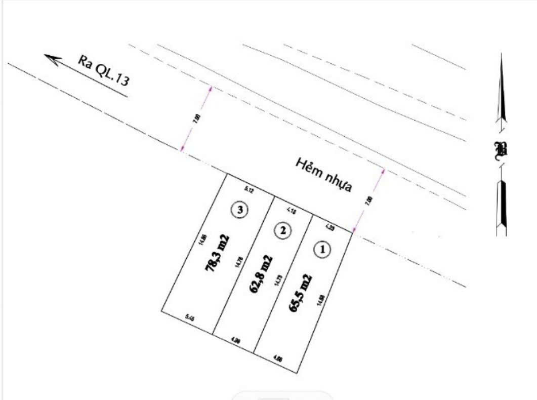 BÁN 3 LÔ ĐẤT HẺM 520 QUỐC LỘ 13 HIỆP BÌNH PHƯỚC – THỔ CƯ 100% – SỔ RIÊNG – XE HƠI TẬN NƠI 15979007