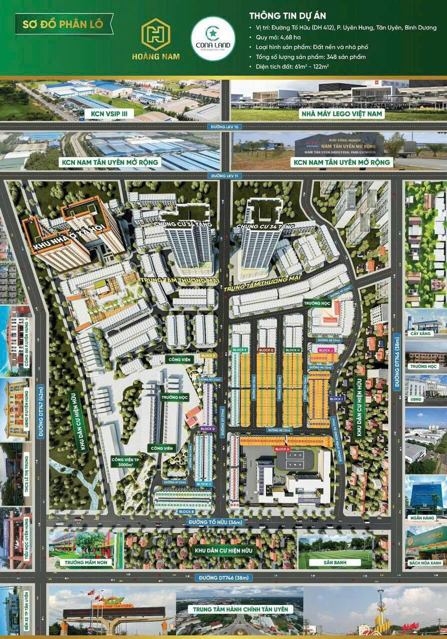 CHÍNH CHỦ BÁN NHANH ĐẤT Tại Khu đô thị Hoàng Nam Uyên Hưng – Đường Tố Hữu, P. Uyên Hưng 15979122