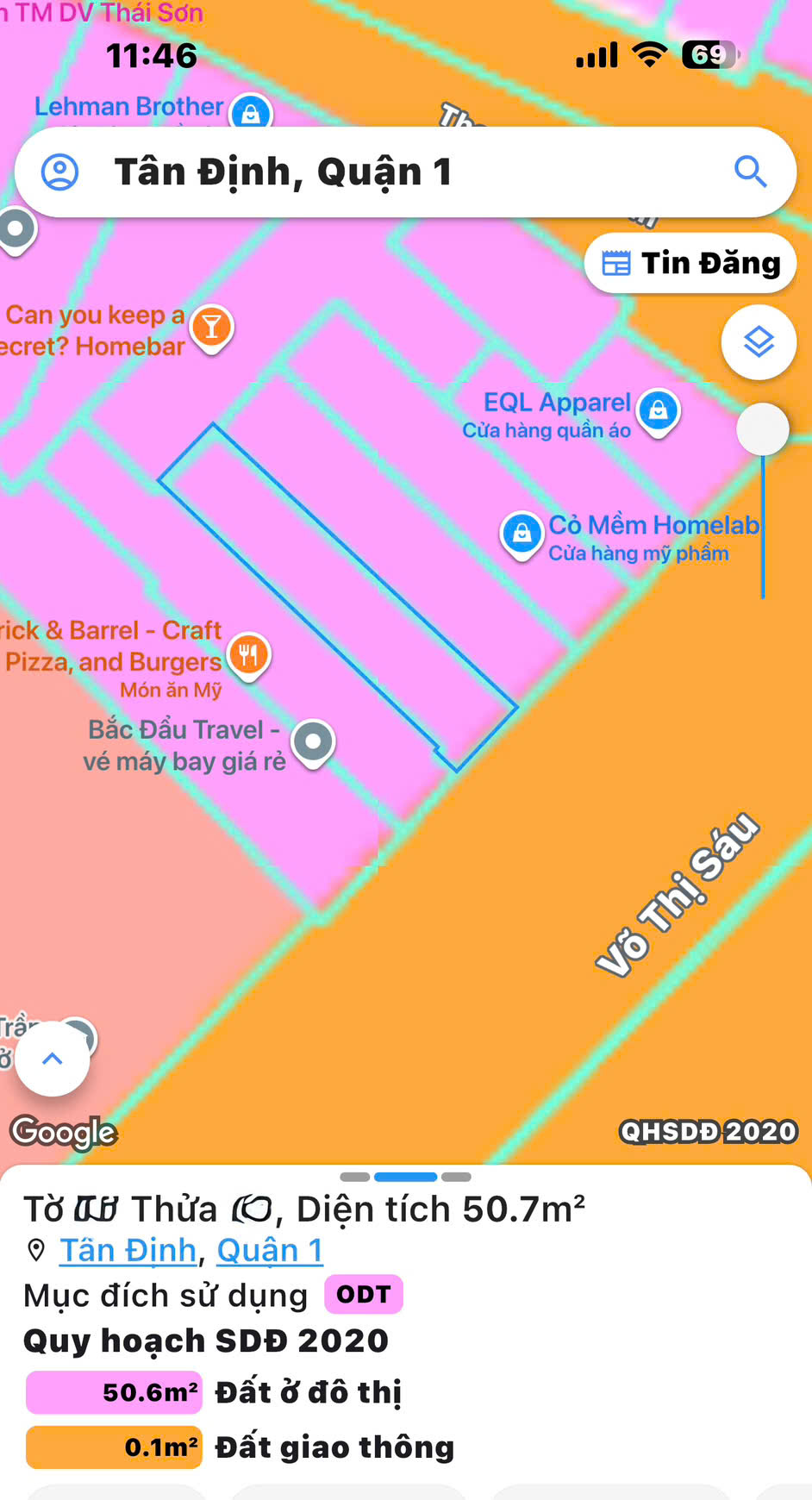 BÁN NHÀ MẶT TIỀN Đ.VÕ THỊ SÁU, TÂN ĐỊNH, QUẬN 1 - DT 52M2 FULL THỔ CƯ VUÔNG ĐẸP - VIEW CÔNG VIÊN 15979153