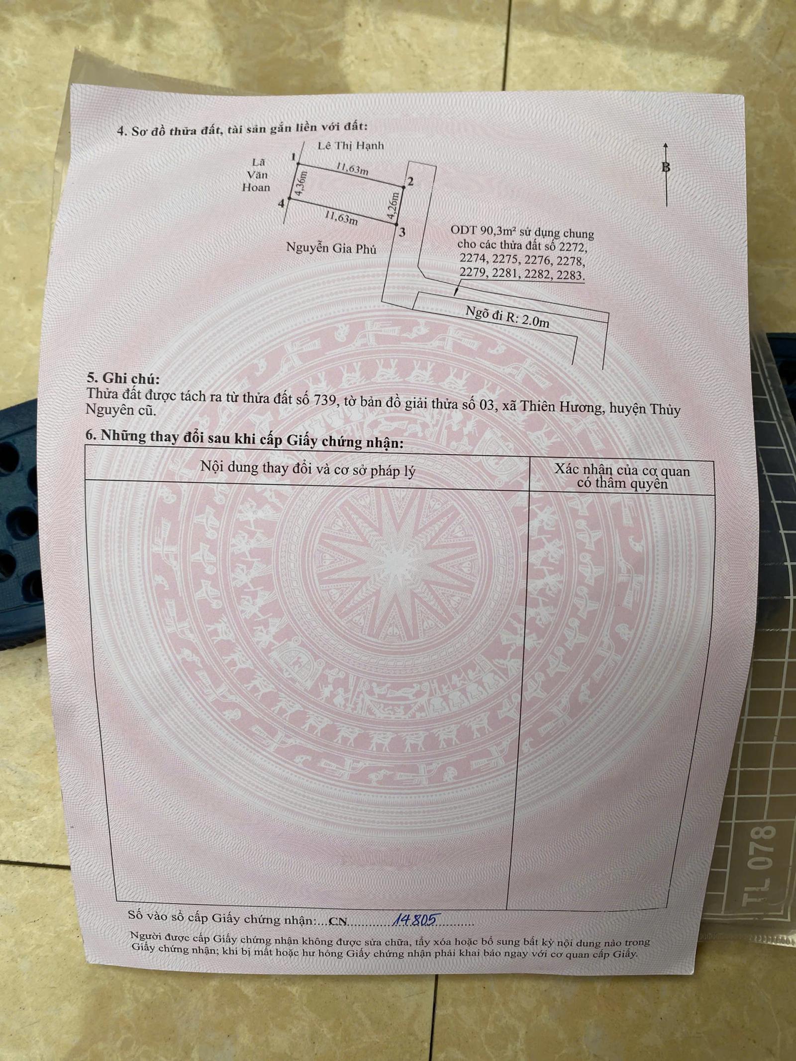 BÁN ĐẤT THIÊN HƯƠNG – THỦY NGUYÊN – DIỆN TÍCH 50M² – GIÁ 1,28 TỶ 15979284