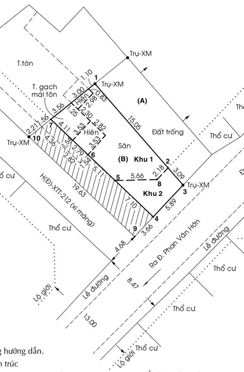 ĐẤT GÓC 2 MT – 10m x 20m – GIÁ CHỈ 6,5 TỶ - ĐƯỜNG NHỰA 10M – KDC XTT59, BÀ ĐIỂM 15979352