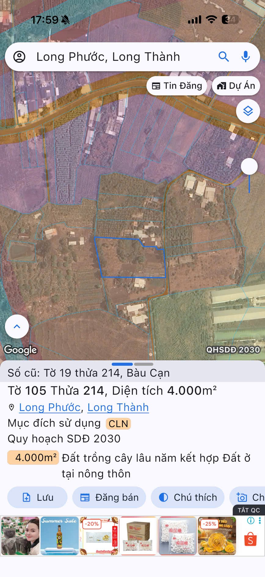 ĐẤT ĐẸP – GIÁ TỐT  – CHÍNH CHỦ CẦN BÁN GẤP tại xã Bàu Cạn, Huyện Long Thành, Đồng Nai. 15979379