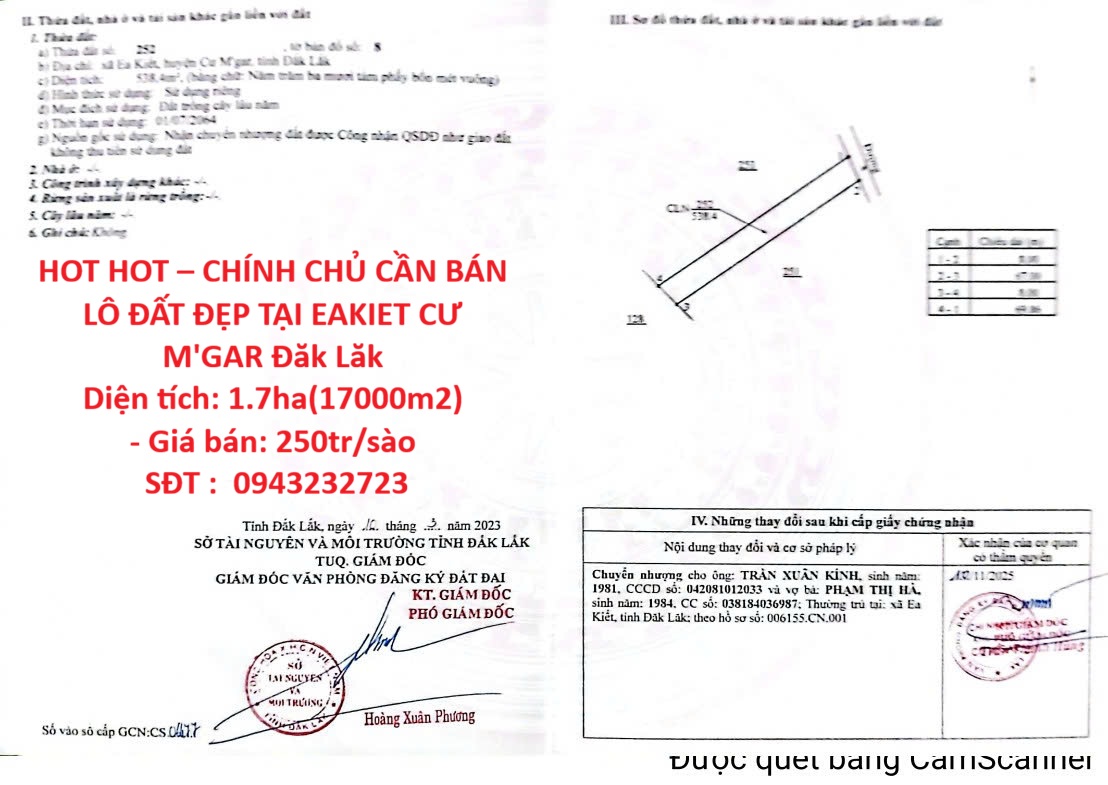 HOT HOT – CHÍNH CHỦ CẦN BÁN NHANH LÔ ĐẤT VỊ TRÍ  ĐẸP TẠI EAKIET CƯ M'GAR Đăk Lăk 15979393