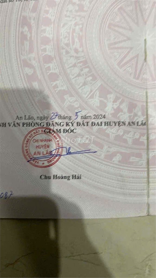 ĐẤT ĐẸP- GIÁ TỐT CHÍNH CHỦ CẦN BÁN NHANH LÔ ĐẤT TIỀM NĂNG TẠI huyện An Lão Tp Hải Phòng 15979465