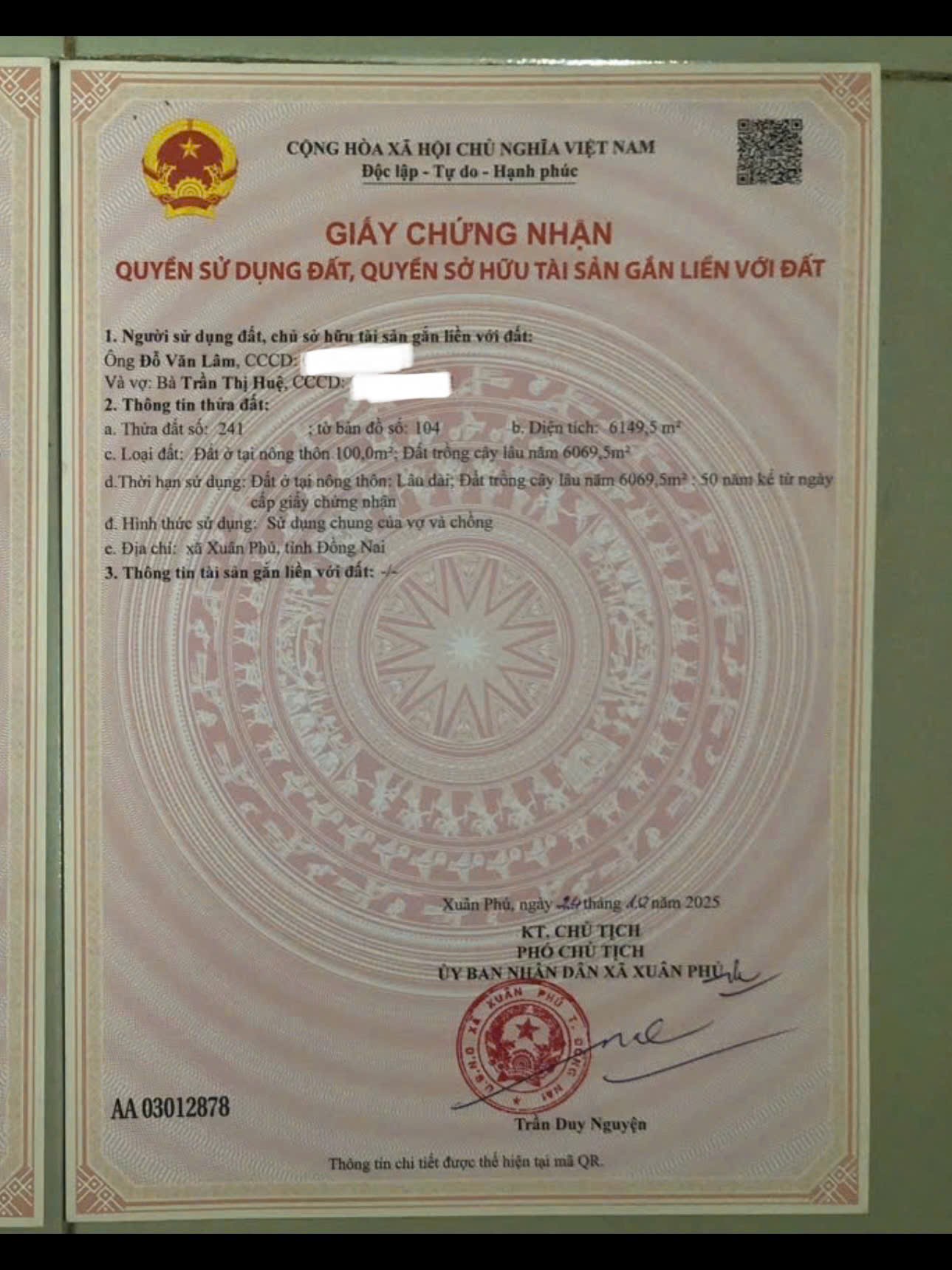 ĐẤT ĐẸP – GIÁ TỐT CHÍNH CHỦ BÁN GẤP Tại Xã Lang Minh, Xuân Lộc, Đồng Nai 15979467