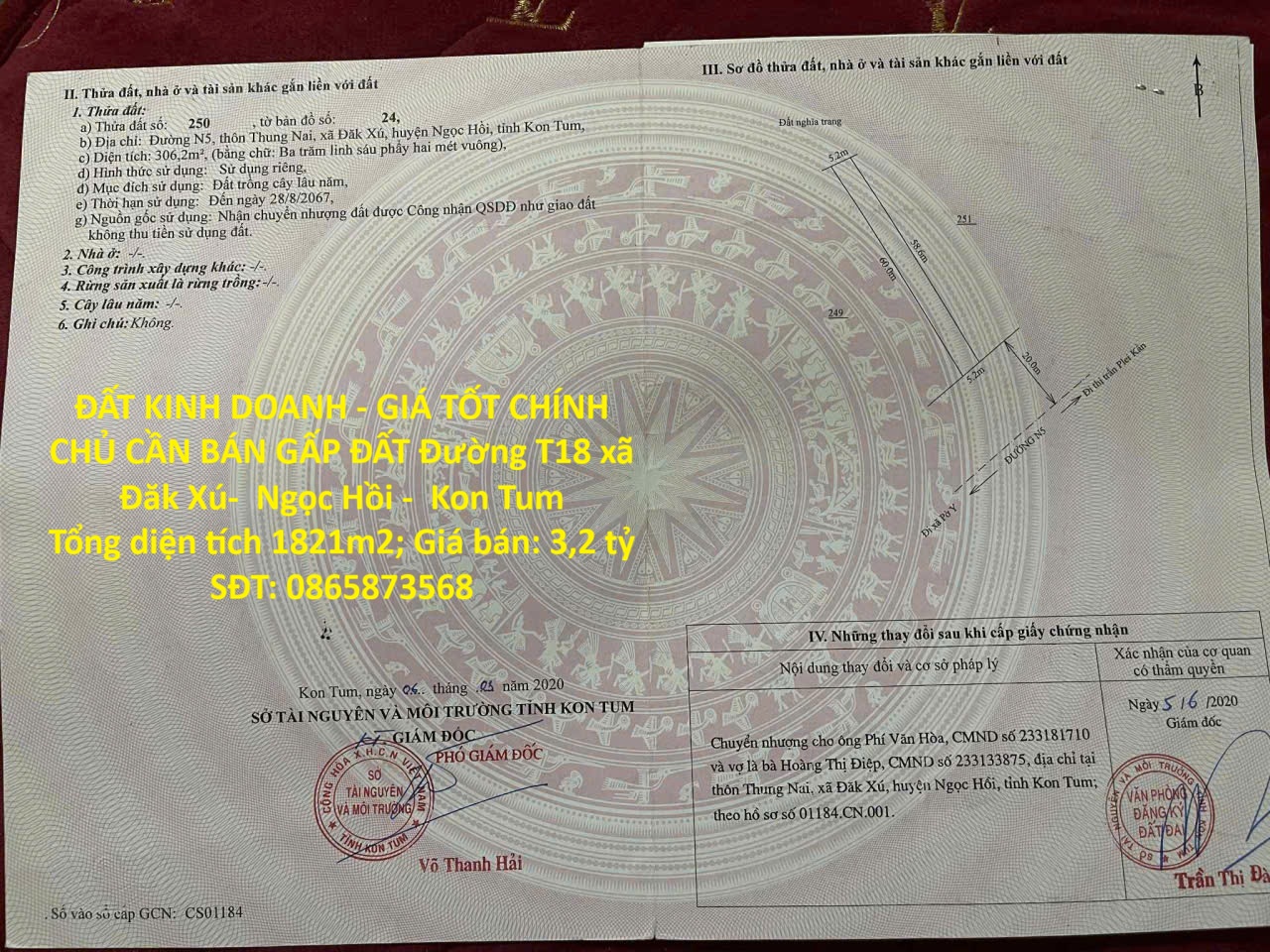 ĐẤT KINH DOANH - GIÁ TỐT CHÍNH CHỦ CẦN BÁN GẤP ĐẤT Đường T18 xã Đăk Xú-  Ngọc Hồi -  Kon Tum 15979505