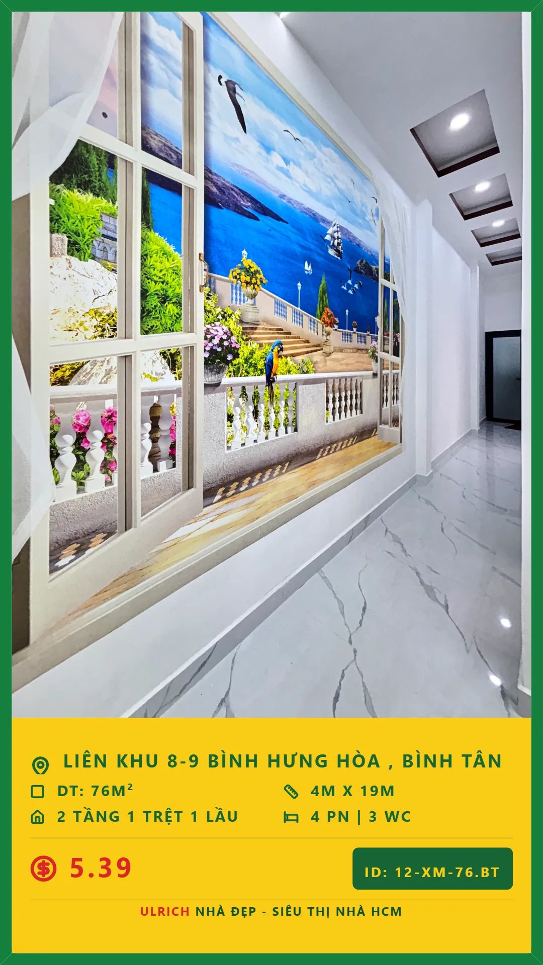 Nhà mới đẹp Liên Khu 8-9,Bình Tân , 76m², 4 phòng ngủ, hẻm 4m, giá 5.39 tỷ 15979600