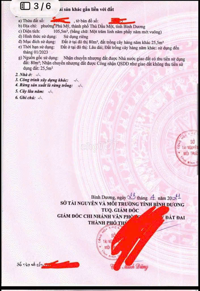 BÁN ĐẤT 2 MẶT TIỀN ĐƯỜNG DX006 – P. PHÚ MỸ, TP THỦ DẦU MỘT, BÌNH DƯƠNG – GIÁ TỐT 15979605