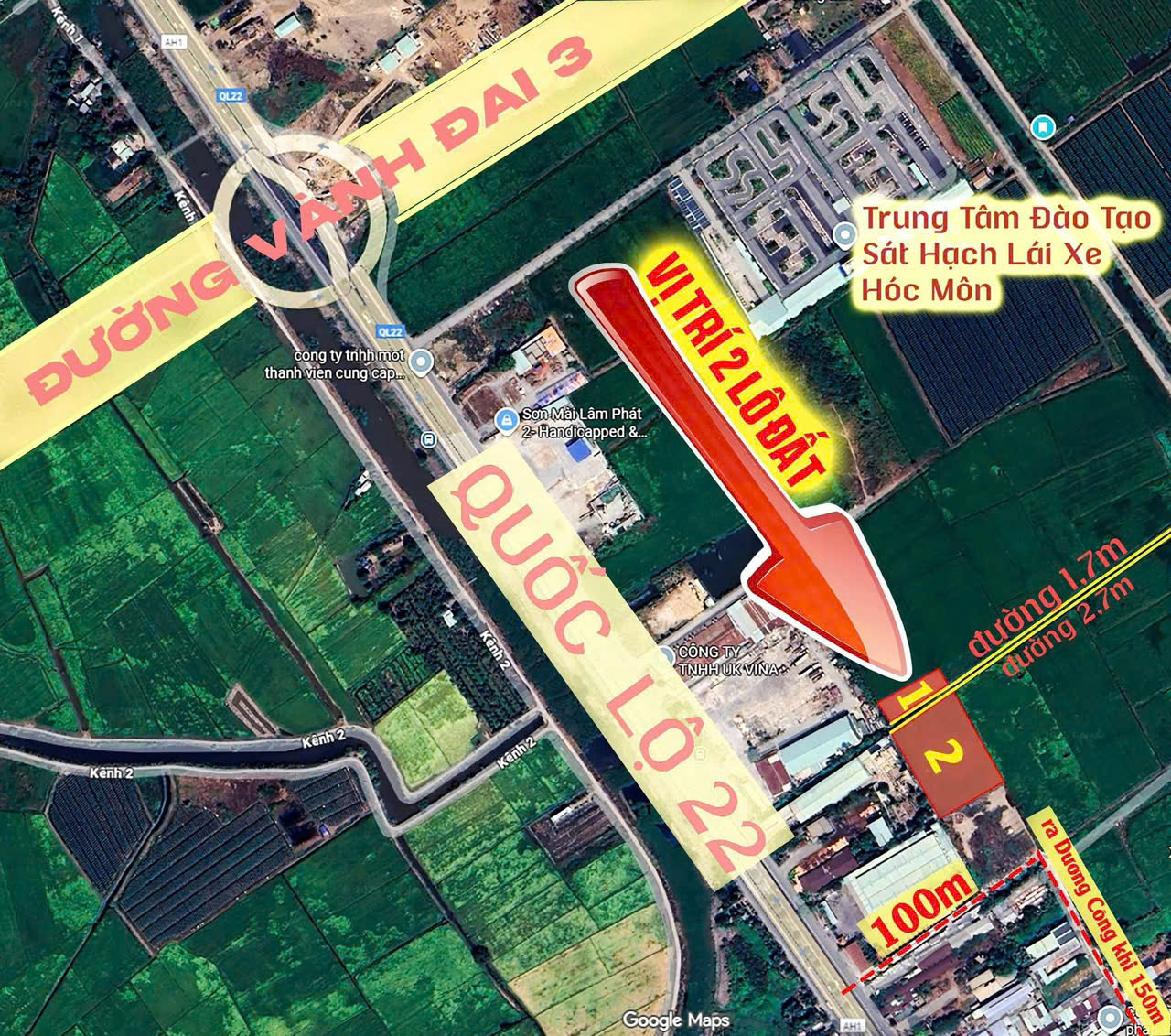 QUỸ ĐẤT LỚN 1/ QUỐC LỘ 22, TÂN HIỆP – GẦN VÀNH ĐAI 3 – CHỈ ~4,7TR/M² 15979685