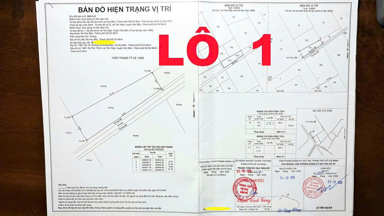 QUỸ ĐẤT LỚN 1/ QUỐC LỘ 22, TÂN HIỆP – GẦN VÀNH ĐAI 3 – CHỈ ~4,7TR/M² 15979685