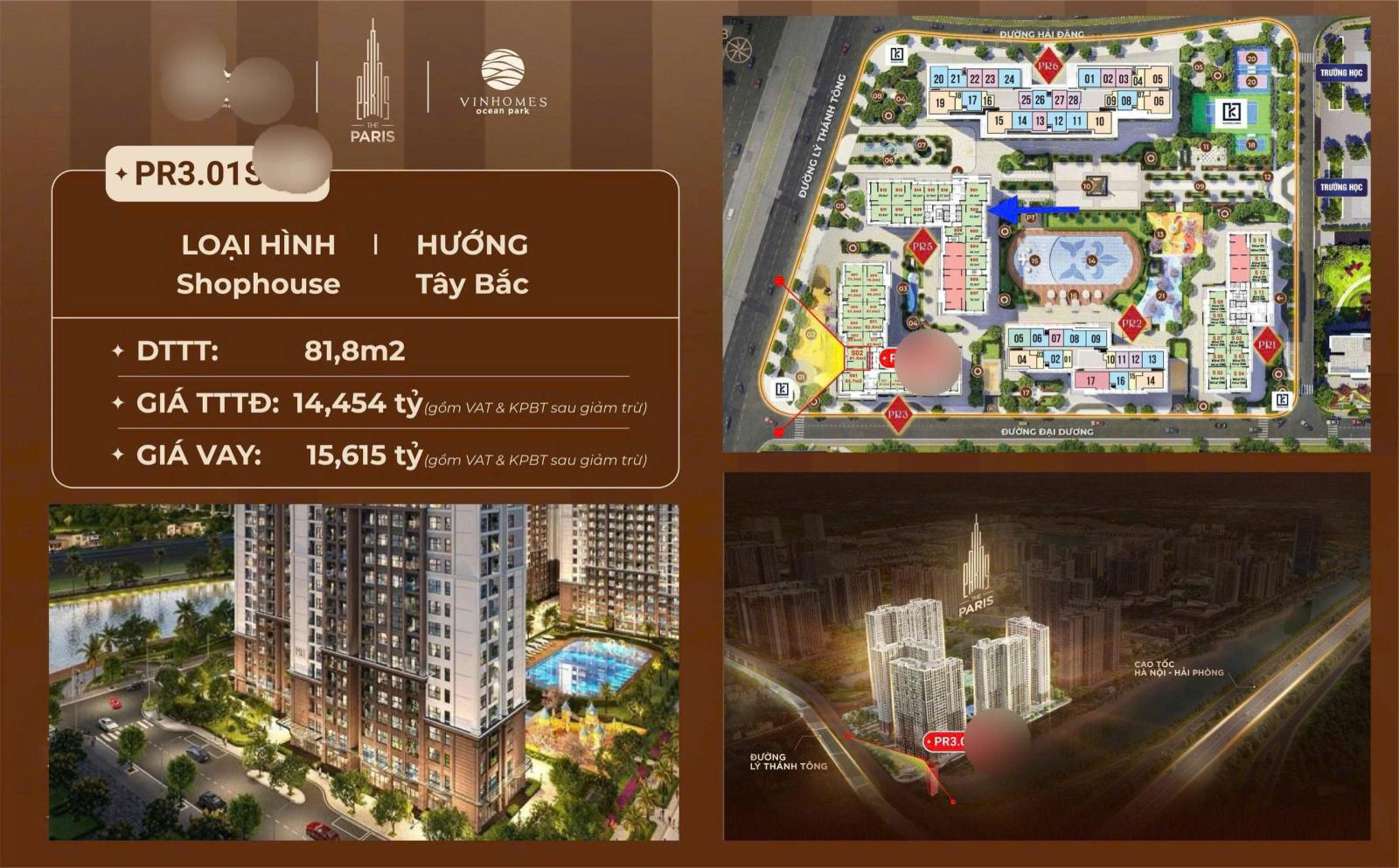 Shop đế tại Vinhomes Ocean Park 1 đầu tư dòng tiền luôn 15980041
