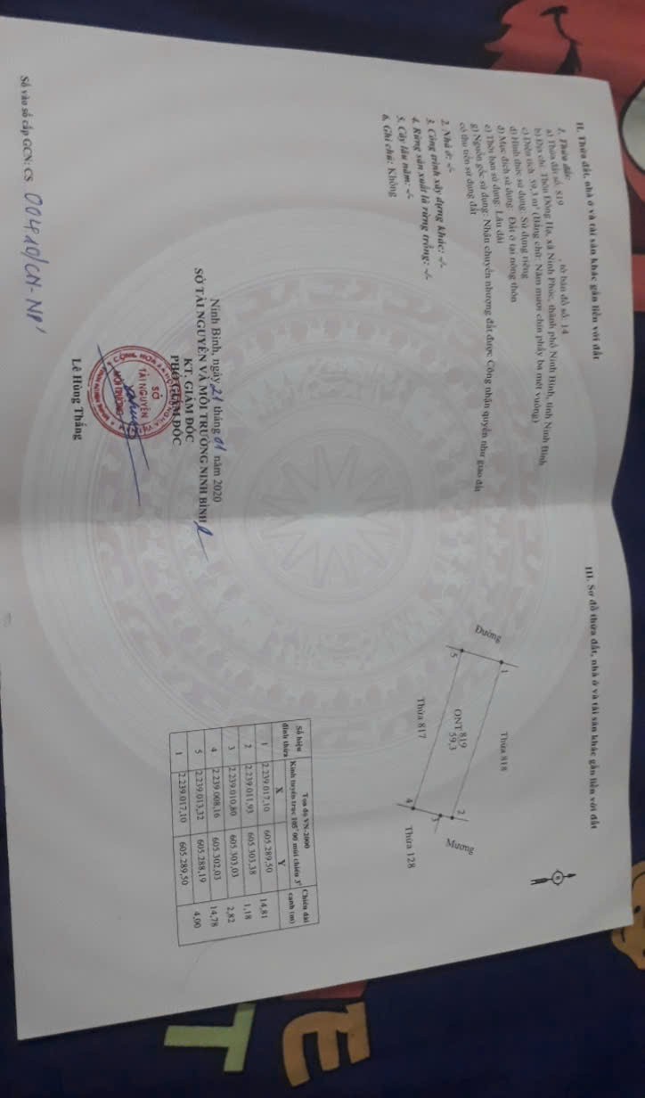 ĐẤT CHÍNH CHỦ - TRỤC CHÍNH Đường Trần Khát Chân, Phố Đông Hạ, Phương Đông Hoa Lư - Ninh Bình 15980535