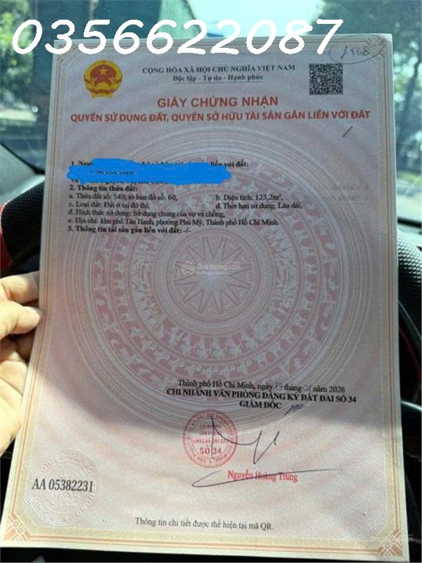 Chính chủ cần bán lô đất mặt iền siêu đẹp trục đường Phạm Văn Đồng, DT 123,2m2, giá đầu tư 15980677