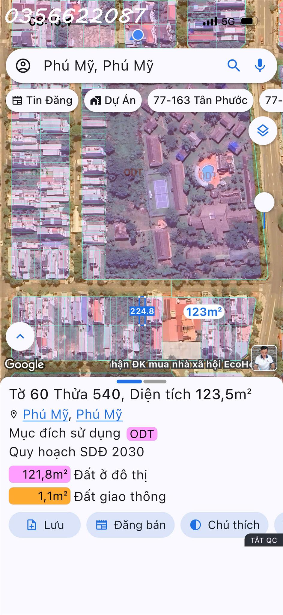 Chính chủ cần bán lô đất mặt iền siêu đẹp trục đường Phạm Văn Đồng, DT 123,2m2, giá đầu tư 15980677