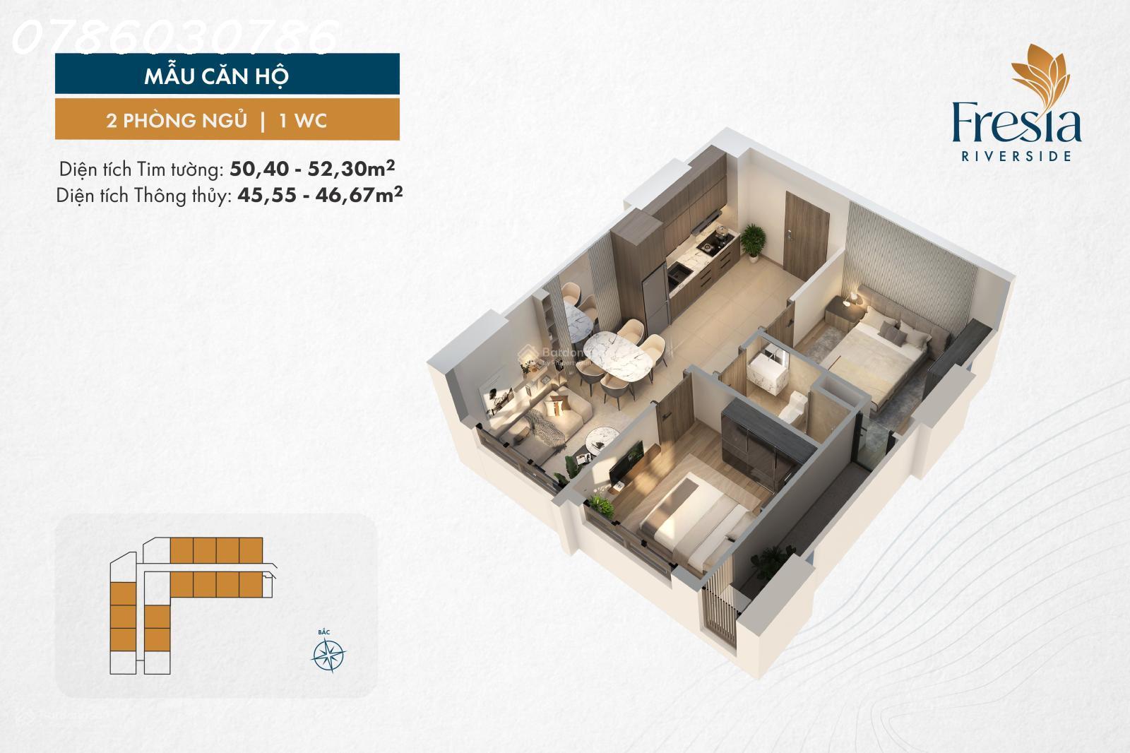 Bán căn hộ 2PN Fresia view nội khu hồ bơi giá chỉ 1,82 tỷ, căn hộ view hồ bơi giá tốt 15981073