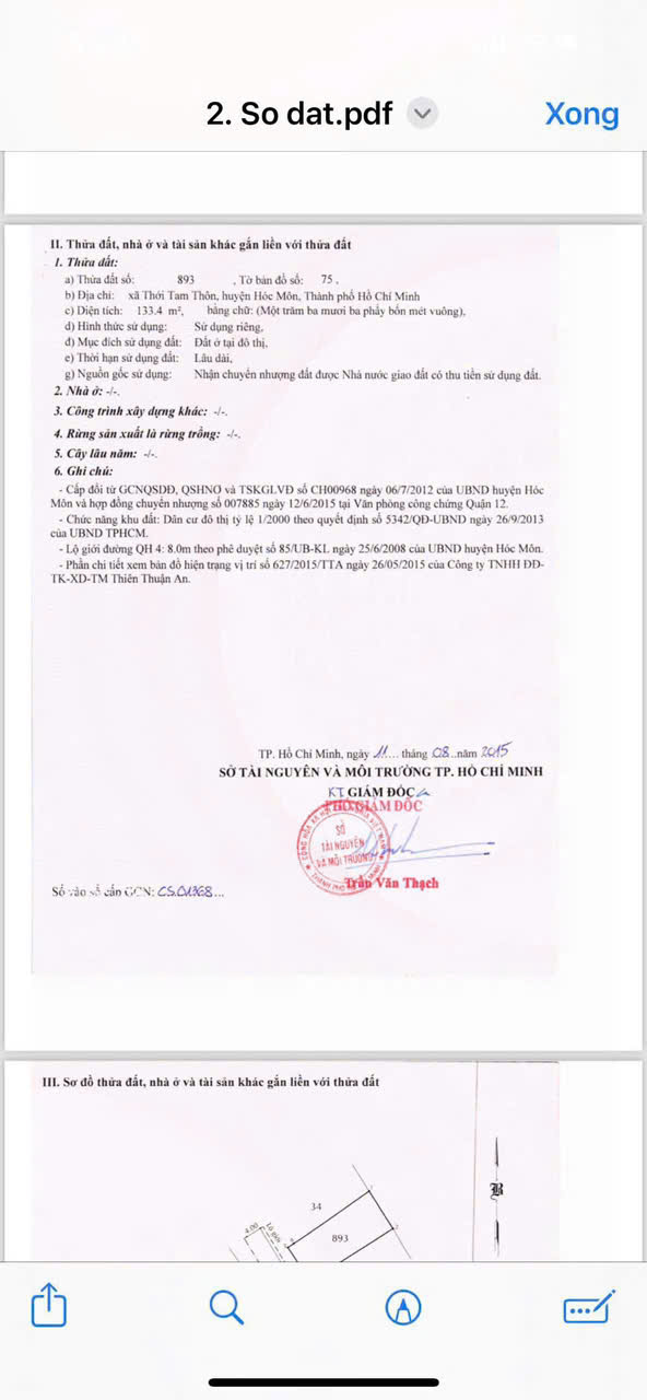 ĐẤT THỔ CƯ (7.3x18) GẦN TÔ KÝ – NỞ HẬU TÀI LỘC – CHỈ 6,5 TỶ CÒN TL 15981179