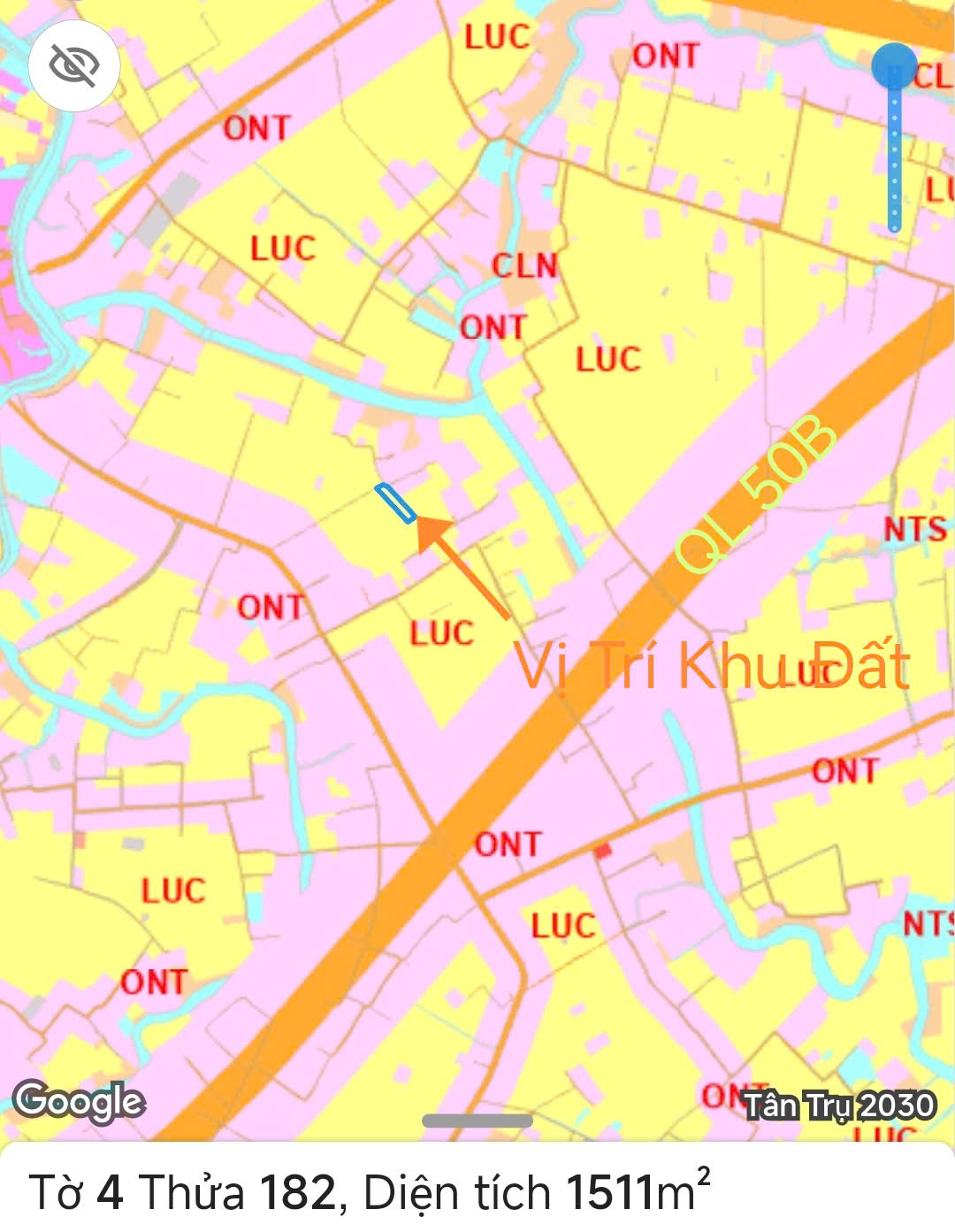 Bán gấp lô đất lúa hai mặt tiền xã Đức Tân giá 800 triệu 15981180