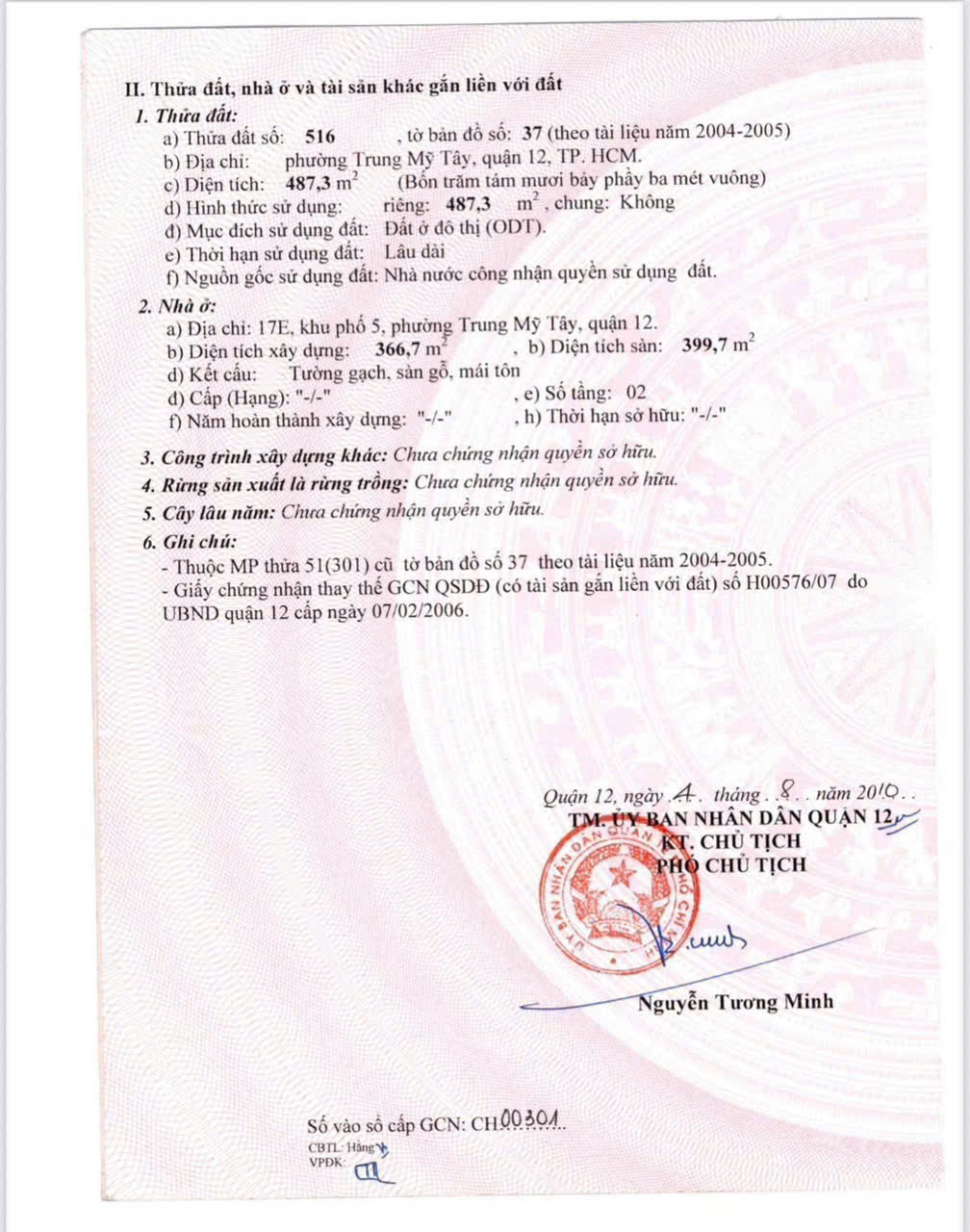 NHÀ 3 MẶT TIỀN QUÁN TRE, TRUNG MỸ TÂY Q12 – 487M² THỔ CƯ – DÒNG TIỀN 160TR/THÁNG 15981263