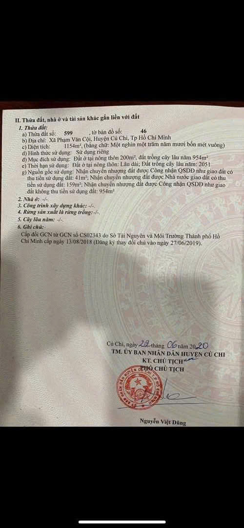 2 LÔ ĐẤT DIỆN TÍCH ĐẸP ĐƯỜNG NHỰA – PHẠM VĂN CỘI, CỦ CHI – GIÁ TỐT 15981346